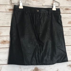 Boohoo • black faux vegan leather mini skirt